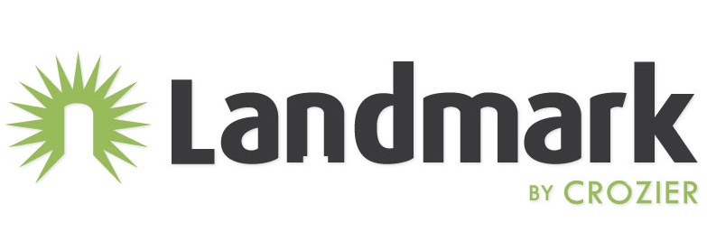 Landmark logo thin border